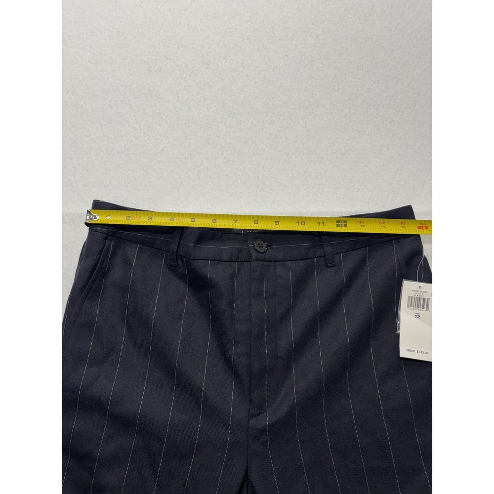 Lauren Ralph Lauren Dress Pants Womens 12 Black Pinstripe Straight Leg Twill - Picture 8 of 15